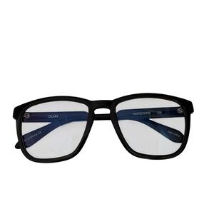 Quay Australia Black Blue Light Frames Hardware Lens Cat.0 Classic Square Retro